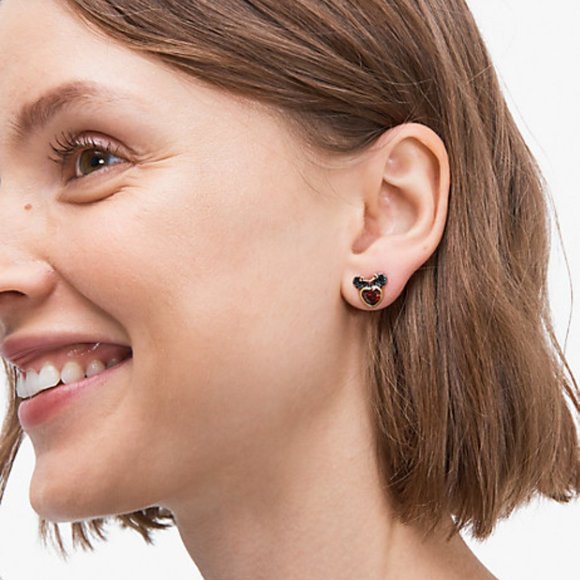 Minnie Mouse Stud Earrings - Picture 2 of 3